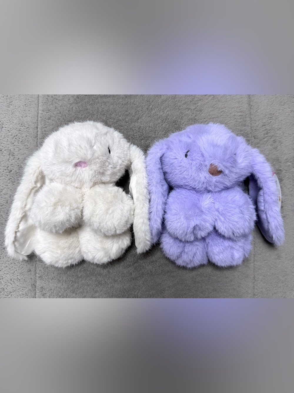 Gigglescape Target 5.5” White and Purple Bunny Plush Set
